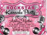 Karaoke Party Invitation Template Vip Rock Star Karaoke Birthday Invitation Di 8018