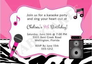Karaoke Party Invitation Templates 17 Best Images About Karaoke Birthday Party On Pinterest