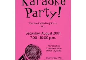 Karaoke Party Invitation Templates Custom Karaoke Party Invitations with Microphone