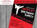 Karate Birthday Invitation Template Boy Karate Birthday Invitation Karate Birthday Karate