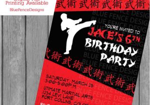 Karate Birthday Invitation Template Boy Karate Birthday Invitation Karate Birthday Karate