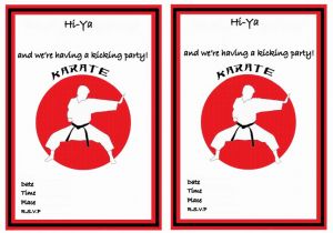 Karate Birthday Invitation Template Karate Birthday Invitations Birthday Printable