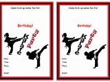 Karate Birthday Invitation Template Karate Free Printable Birthday Party Invitations