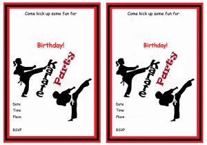 Karate Birthday Party Invitation Template Free 40th Birthday Ideas Free Karate Birthday Invitation Templates