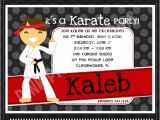 Karate Birthday Party Invitation Template Free Karate Kid Birthday Invitations