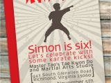 Karate Birthday Party Invitation Template Free Martial Arts Birthday Invitations Best Party Ideas