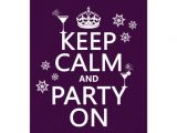 Keep Calm and Party On Invitations Keep Calm and Party On All Colours 14 Cm X 19 Cm