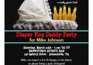 Keg Party Invitations Diaper Keg Party Invitations New Dad Baby Party Zazzle