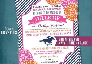 Kentucky Derby Bridal Shower Invitations Kentucky Derby Birthday or Bridal Shower Party Invitation