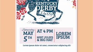 Kentucky Derby Party Invitation Template Kentucky Derby Party Invitation Classic Style with Rose