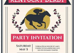 Kentucky Derby Party Invitation Template Kentucky Derby Party Invitation Vector Download Free