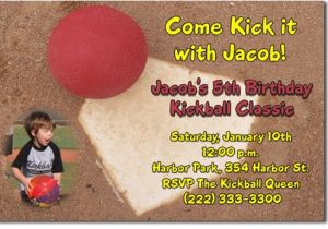 Kickball Birthday Party Invitations Kickball Birthday Invitations Candy Wrappers Thank You