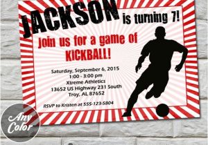 Kickball Birthday Party Invitations Kickball Birthday Party Invitation Printable Template