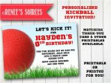 Kickball Birthday Party Invitations Kickball Invitation Printable Birthday Invite Personalized