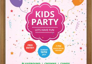 Kid Birthday Party Invitation Template Word 17 Free Birthday Invitation Templates Psd Designyep