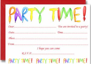 Kid Party Invitation Template Free Birthday Party Invites for Kids Free Printable