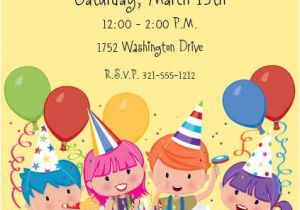Kids Birthday Party Invitation Text Birthday Invitation Wording Ideas