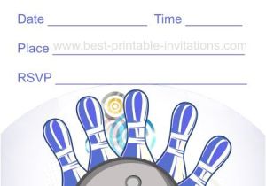 Kids Bowling Birthday Party Invitations Free Printable Bowling Invitations