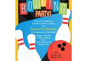 Kids Bowling Birthday Party Invitations Retro Bowling Kid S Birthday Party Invitation