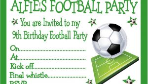 Kids Football Party Invitations Personalised Invites Childrens Boys Football Birthday