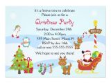 Kids Holiday Party Invitation Christmas Invitation Kids Party Snowman Santa Zazzle Co Uk