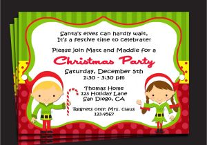Kids Holiday Party Invitation Christmas Party Invitation Printable or Printed with Free