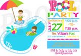 Kids Swimming Party Invitations Kids Pool Party Invitation Pool Party Pinterest