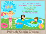 Kids Swimming Party Invitations Pool Party Invitations for Kids Free Printable