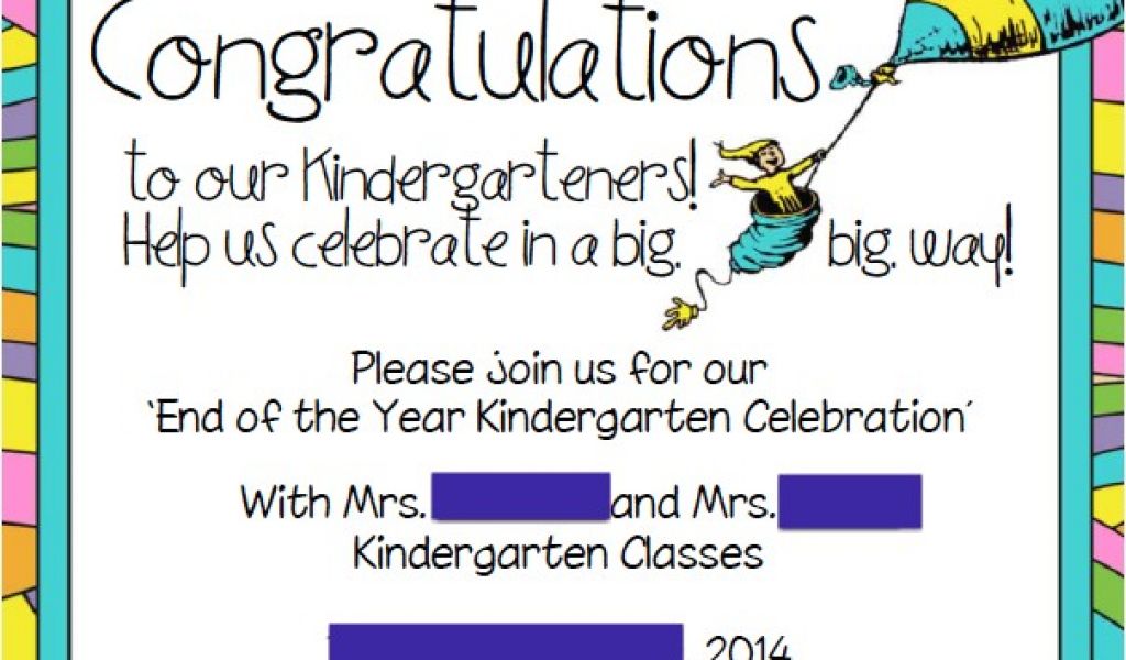 Kindergarten Graduation Invitation Letter to Parents Kindergarten