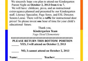 Kindergarten Graduation Invitation Letter to Parents Parent Night Invitation Letter Letters Free Sample Letters