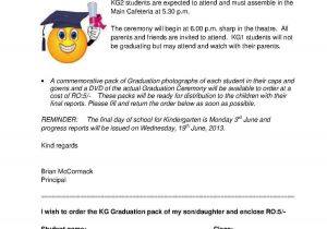 Kindergarten Graduation Invitation Letter to Parents Sample Preschool Graduation Letter Just B Cause