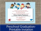 Kindergarten Graduation Party Invitations Preschool Graduation Invitation Diy Printable