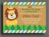 King Of the Jungle Baby Shower Invitations King Of the Jungle Lion Invitation Printable or Printed