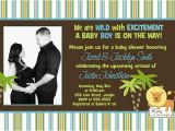 King Of the Jungle Baby Shower Invitations King Of the Jungle Ultrasound sonogram Baby Shower