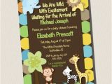 King Of the Jungle Baby Shower Invitations Printable Invitation King Of Jungle Animal Baby Shower