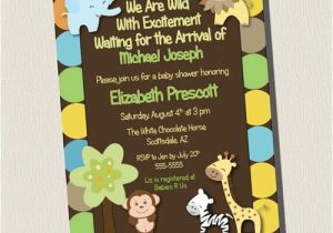 King Of the Jungle Baby Shower Invitations Printable Invitation King Of Jungle Animal Baby Shower