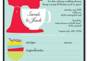 Kitchen Party Invitation Cards Zambia Kitchen Party Invitation with Perforated Recipe Card if