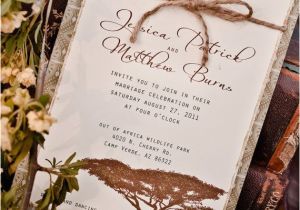 Kitchen Party Invitation Cards Zambia Vintage Desert Safari Wedding Invitations Hand P
