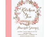 Kitchen Tea Party Invitation Ideas Pink Floral Wreath Kitchen Tea Party Invitation Zazzle