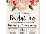 Kitchen Tea Party Invitation Ideas Tea Stained Floral Bridal Tea Invitation Bridesmaid