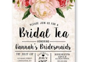 Kitchen Tea Party Invitation Ideas Tea Stained Floral Bridal Tea Invitation Bridesmaid