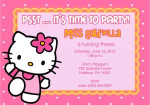 Kitty Party Invitation Template 40th Birthday Ideas Hello Kitty Birthday Invitation