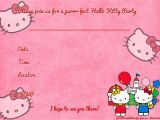 Kitty Party Invitation Template Printable Hello Kitty Birthday Invitation Template