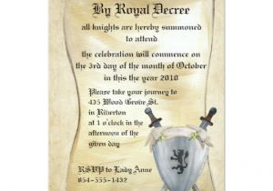 Knight Party Invitation Template Medieval Knight Birthday Invitation Zazzle