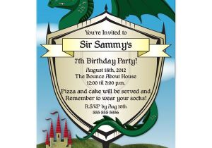 Knight Party Invitation Template Medieval Knight Party Custom Invitation Kids Party
