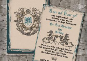 Knight Party Invitation Template Vintage Jousting Knights Invitations and Thank You Cards sold