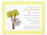 Koala Birthday Invitation Template Cute Baby Koala Bear and Mommy Baby Shower Invitation