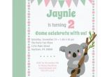 Koala Birthday Invitation Template Koala Bear Invitation Cute Birthday Party Zazzle Co Uk