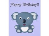 Koala Birthday Invitation Template Koala Birthday Card Zazzle