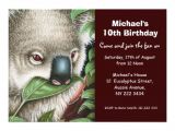 Koala Birthday Invitation Template Koala Birthday Cards Koala Birthday Card Templates